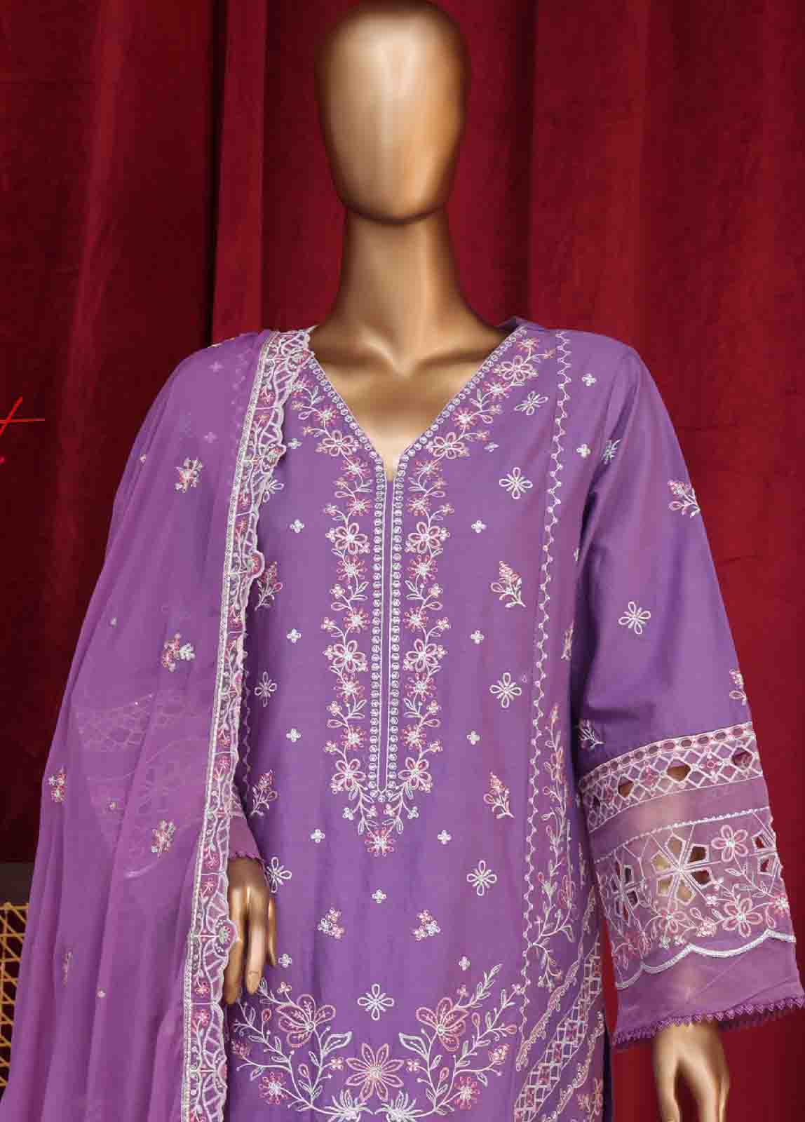 Bin Saeed Fabric - LF-ED-0147C- 3 Piece Luxury Embroidered Stitched Suit