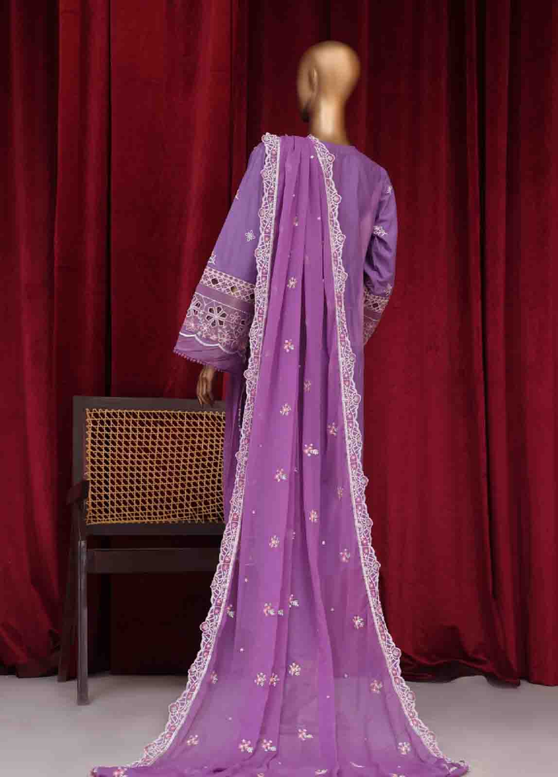 Bin Saeed Fabric - LF-ED-0147C- 3 Piece Luxury Embroidered Stitched Suit