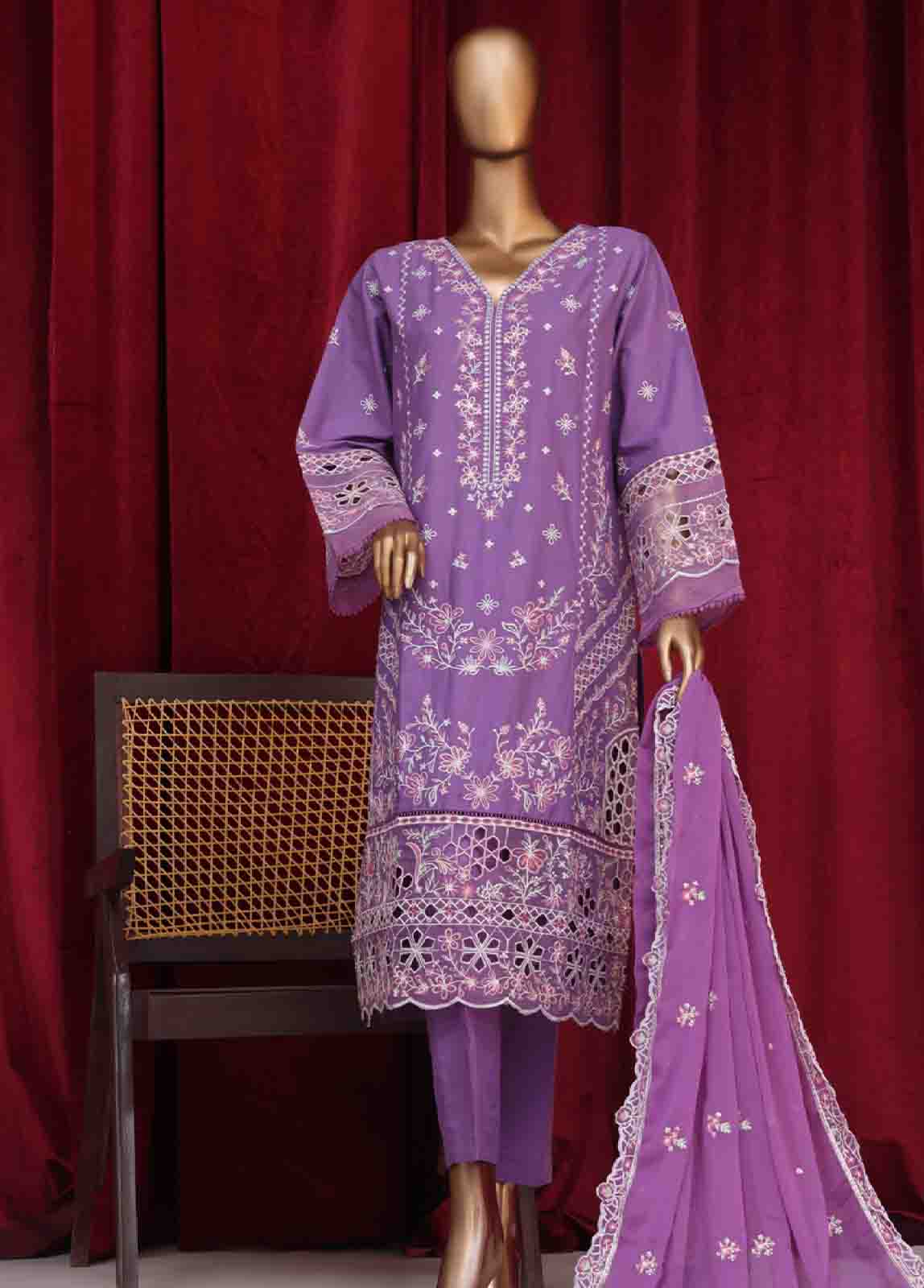 Bin Saeed Fabric - LF-ED-0147C- 3 Piece Luxury Embroidered Stitched Suit