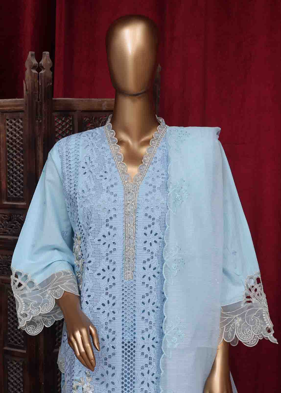 Bin Saeed Fabric - LF-ED-0150 B- 3 Piece Luxury Embroidered Stitched Suit