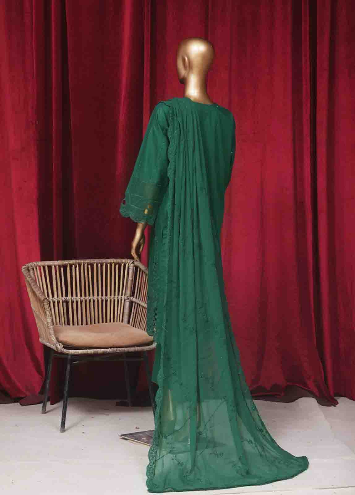 Bin Saeed Fabric - LF-ED-036A- 3 Piece Luxury Embroidered Stitched Suit