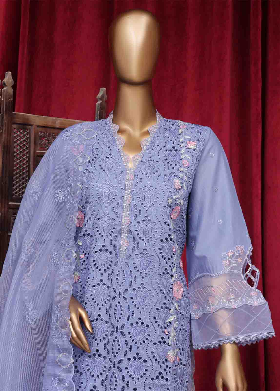 Bin Saeed Fabric - LF-ED-143 B- 3 Piece Luxury Embroidered Stitched Suit
