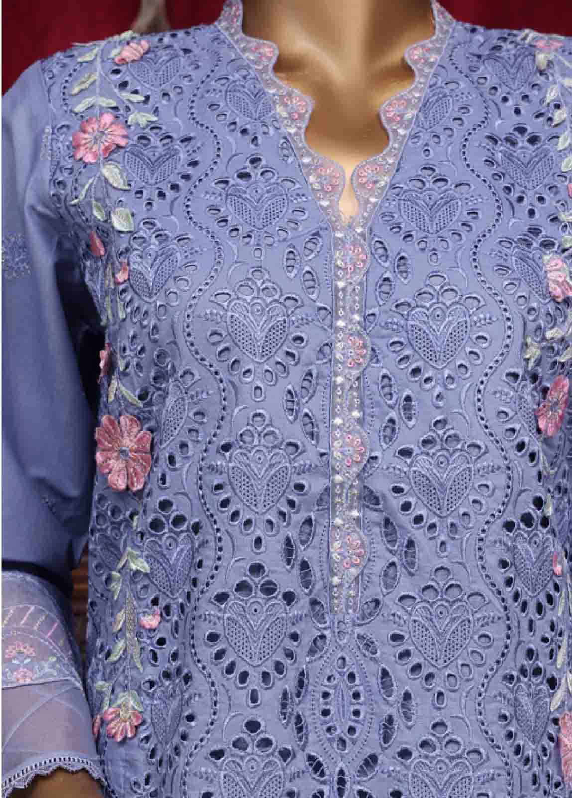 Bin Saeed Fabric - LF-ED-143 B- 3 Piece Luxury Embroidered Stitched Suit