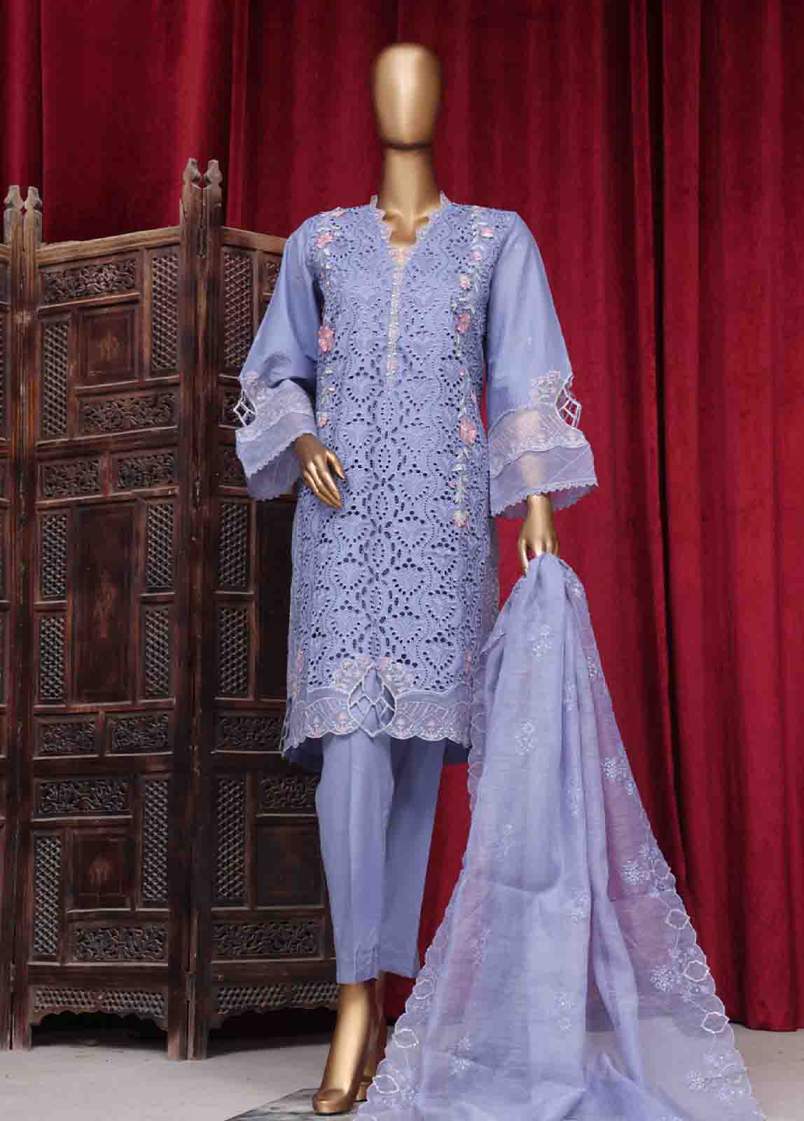 Bin Saeed Fabric - LF-ED-143 B- 3 Piece Luxury Embroidered Stitched Suit