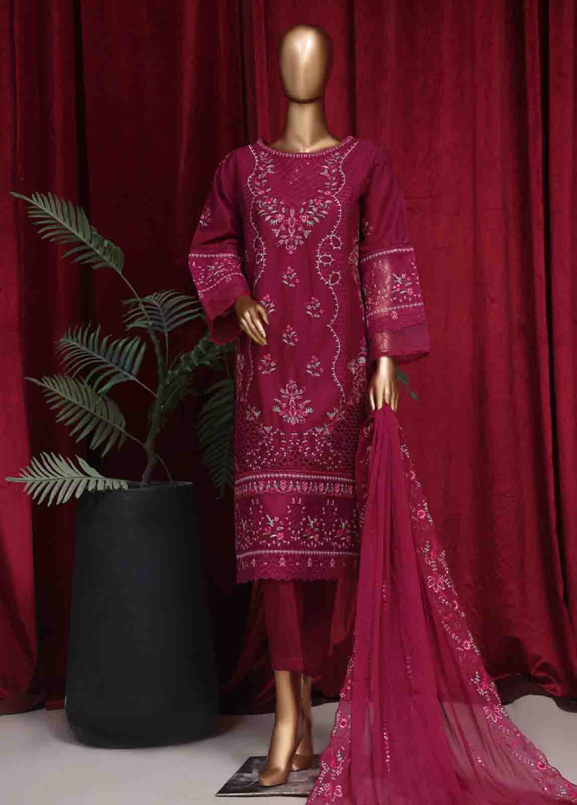 Bin Saeed Fabric - LF-ED-39B- 3 Piece Luxury Embroidered Stitched Suit