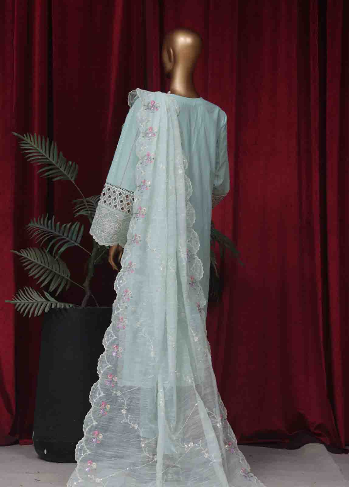 Bin Saeed Fabric - LF-ED-43A- 3 Piece Luxury Embroidered Stitched Suit