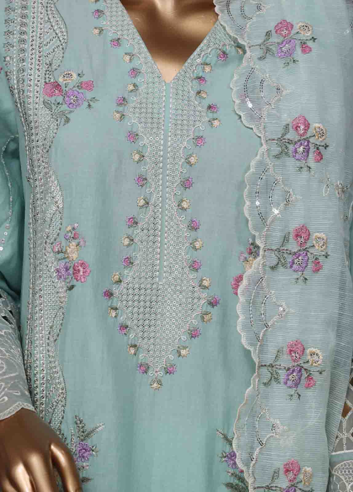Bin Saeed Fabric - LF-ED-43A- 3 Piece Luxury Embroidered Stitched Suit