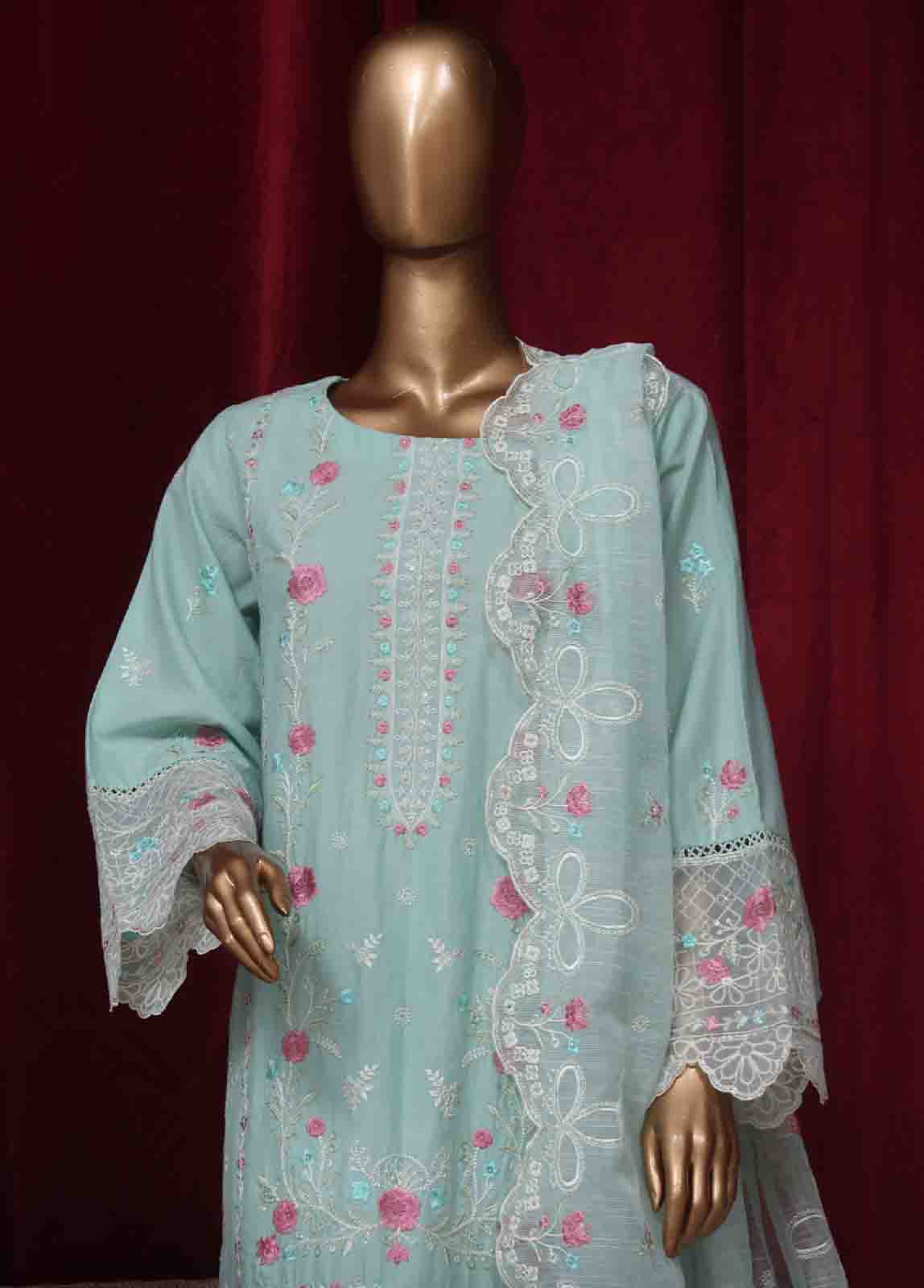 Bin Saeed Fabric - LF-ED-43 B- 3 Piece Luxury Embroidered Stitched Suit
