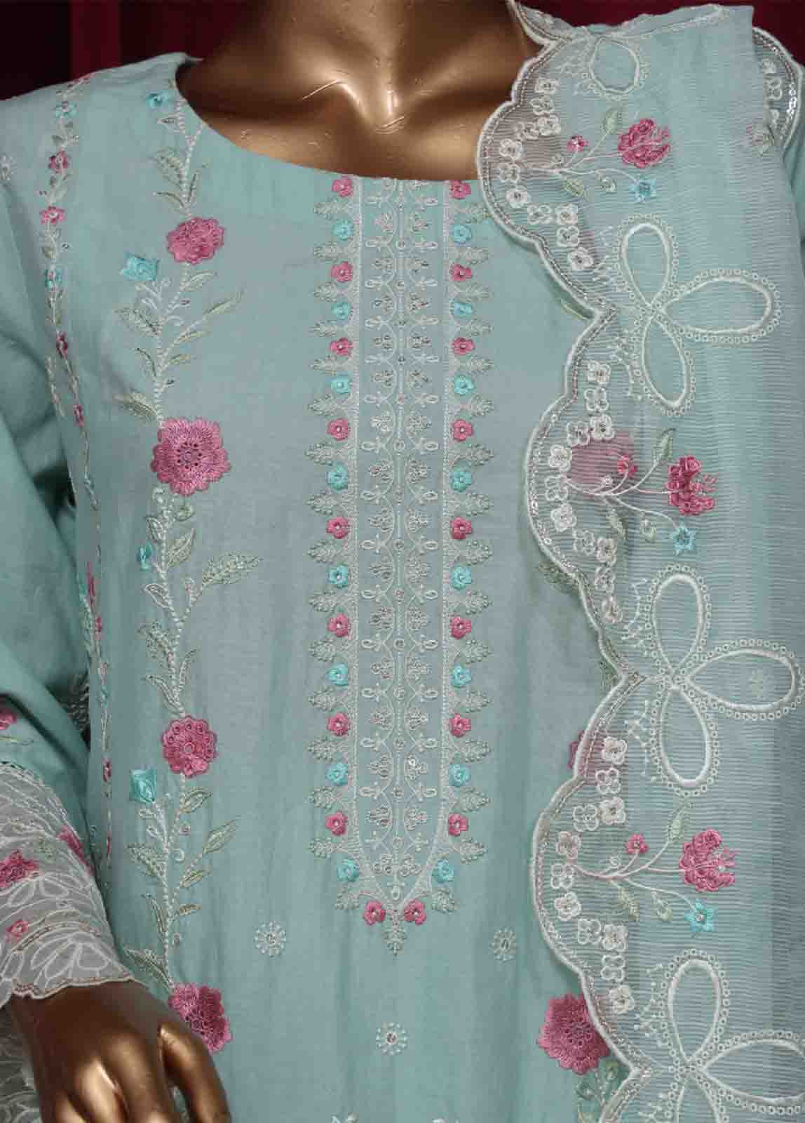 Bin Saeed Fabric - LF-ED-43 B- 3 Piece Luxury Embroidered Stitched Suit