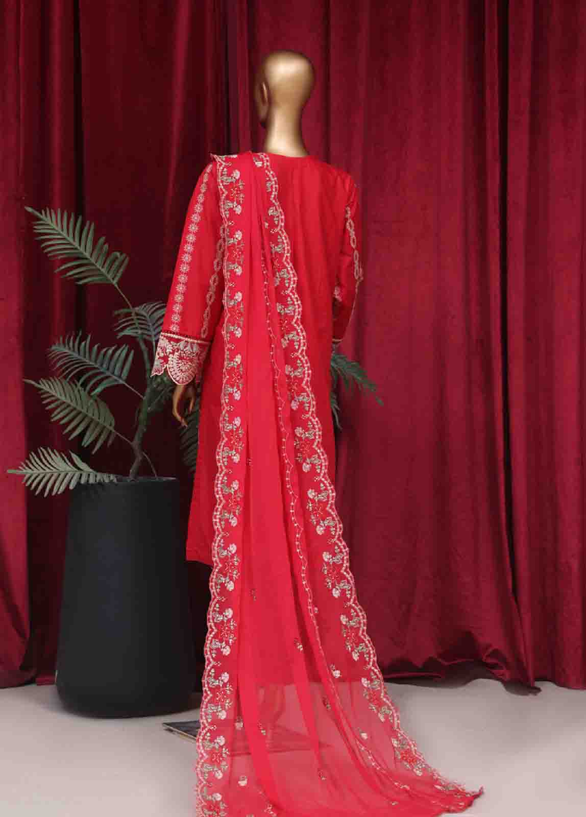 Bin Saeed Fabric - LF-ED-48 B- 3 Piece Luxury Embroidered Stitched Suit