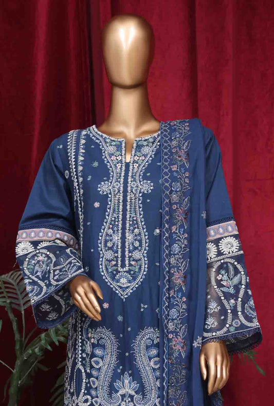 LF-ED-59- 3 Piece Luxury Embroidered Stitched Suit