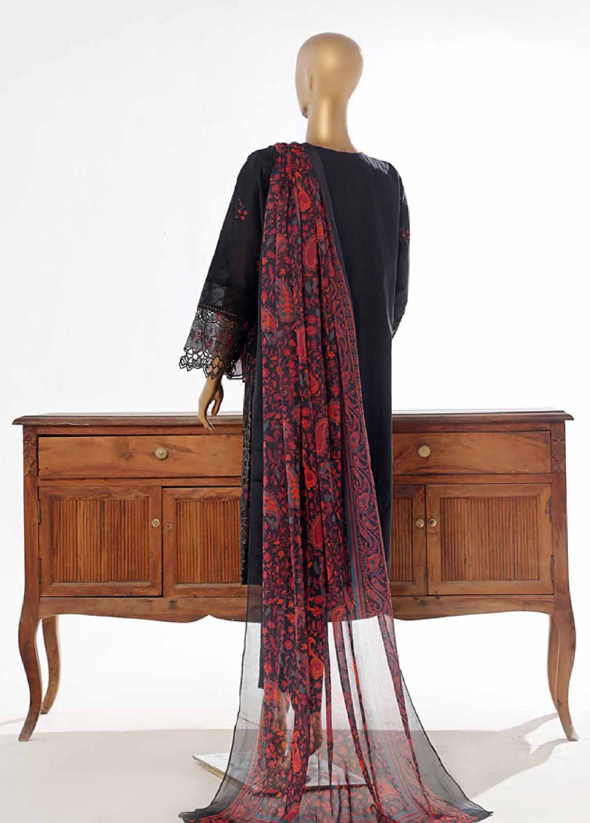 Bin Saeed Fabric - LF-EMB-012B- 3 Piece Embroidered Stitched Suit