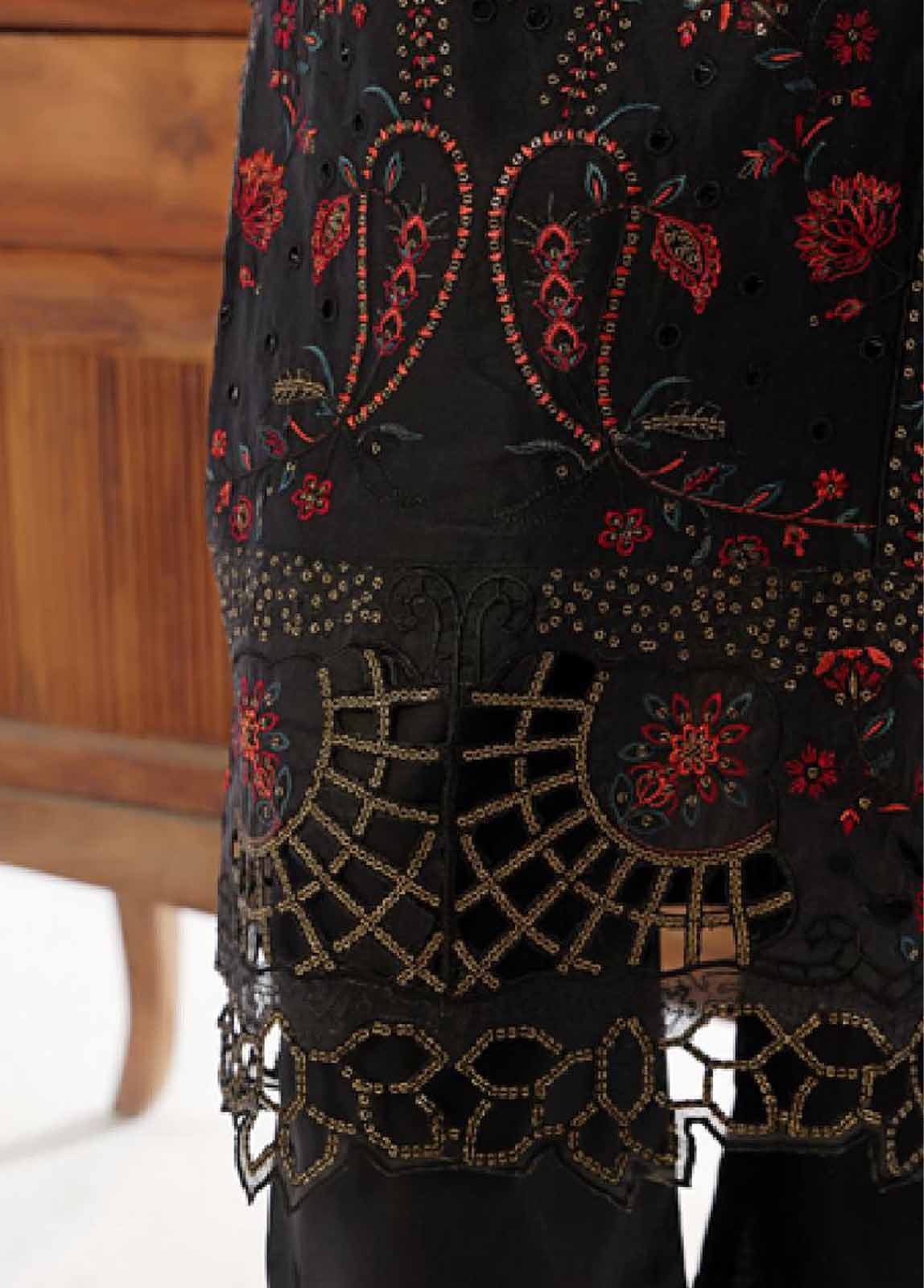 Bin Saeed Fabric - LF-EMB-012B- 3 Piece Embroidered Stitched Suit