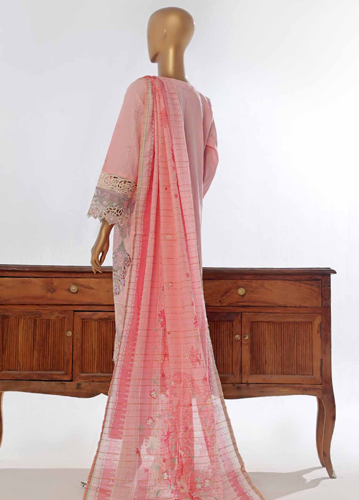 Bin Saeed Fabric - LF-EMB-0132C- 3 Piece Embroidered Stitched Suit