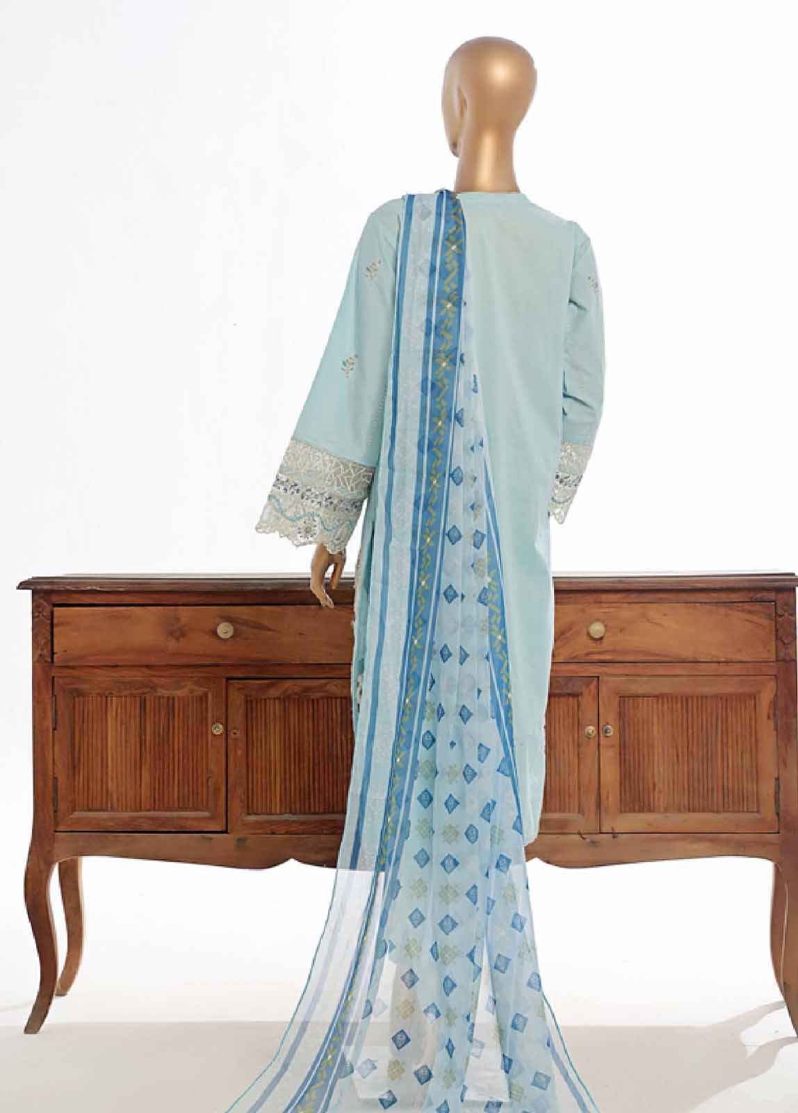 Bin Saeed Fabric - LF-EMB-0142C- 3 Piece Embroidered Stitched Suit