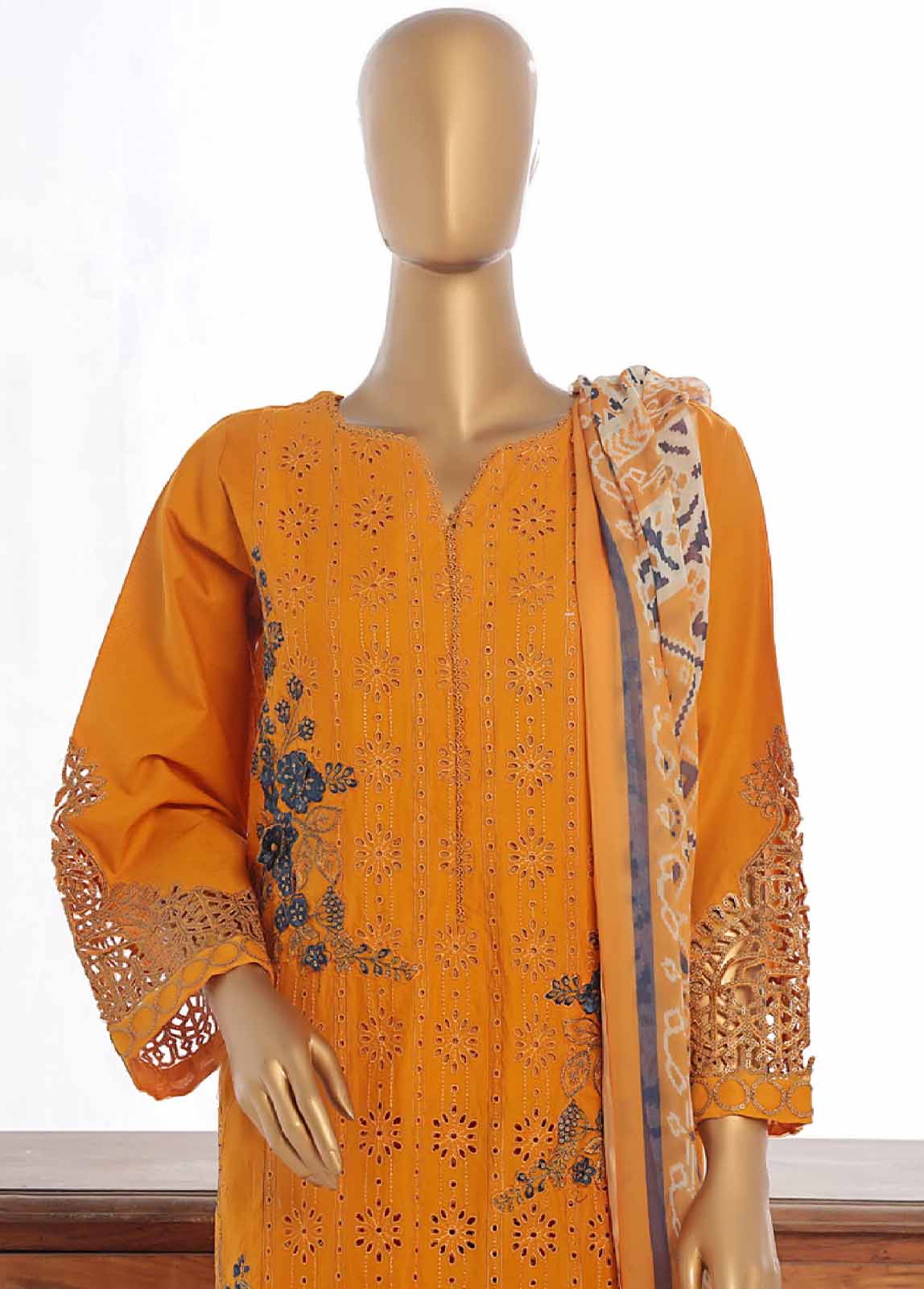 Bin Saeed Fabric - LF-EMB-0145C- 3 Piece Embroidered Stitched Suit