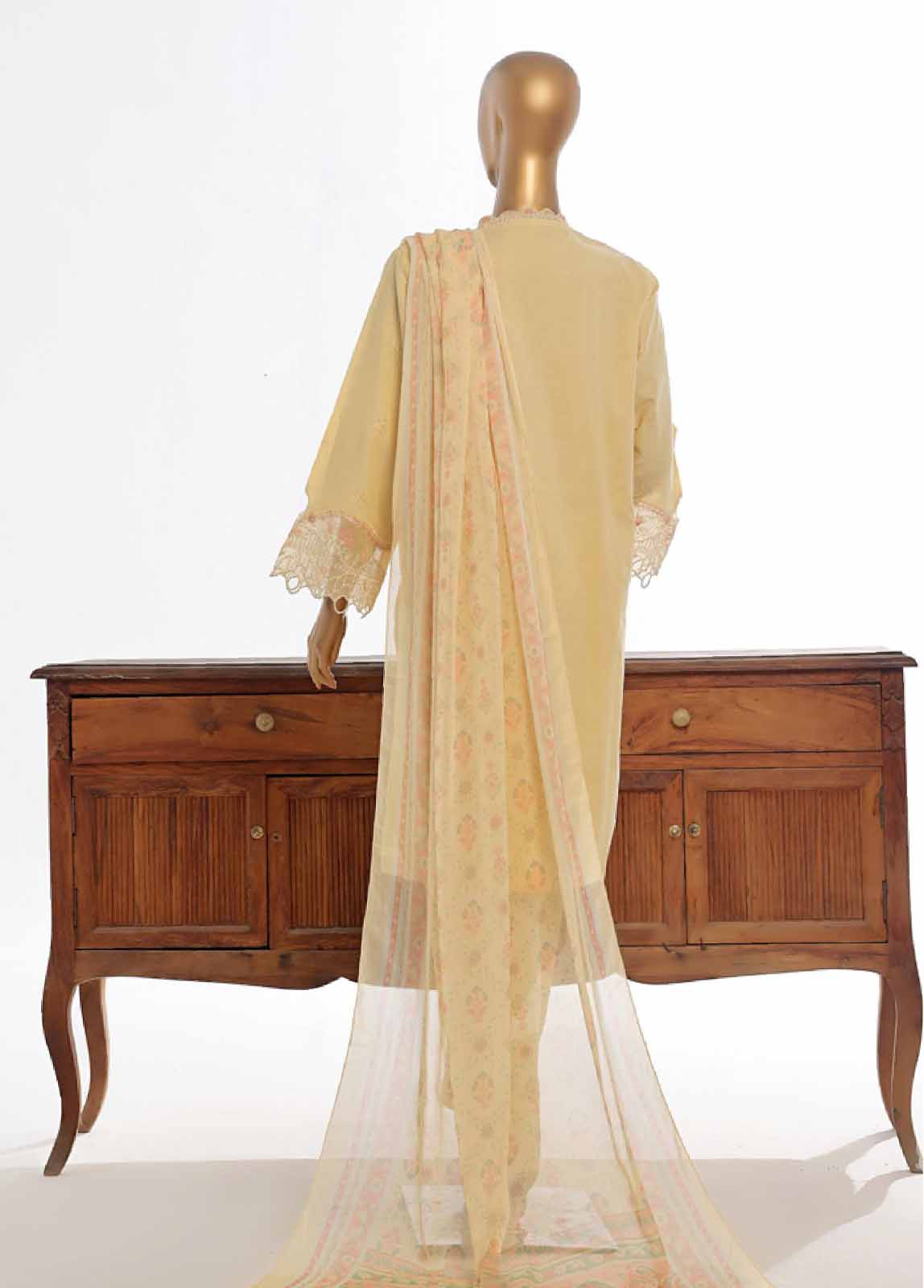 Bin Saeed Fabric - LF-EMB-019B- 3 Piece Embroidered Stitched Suit