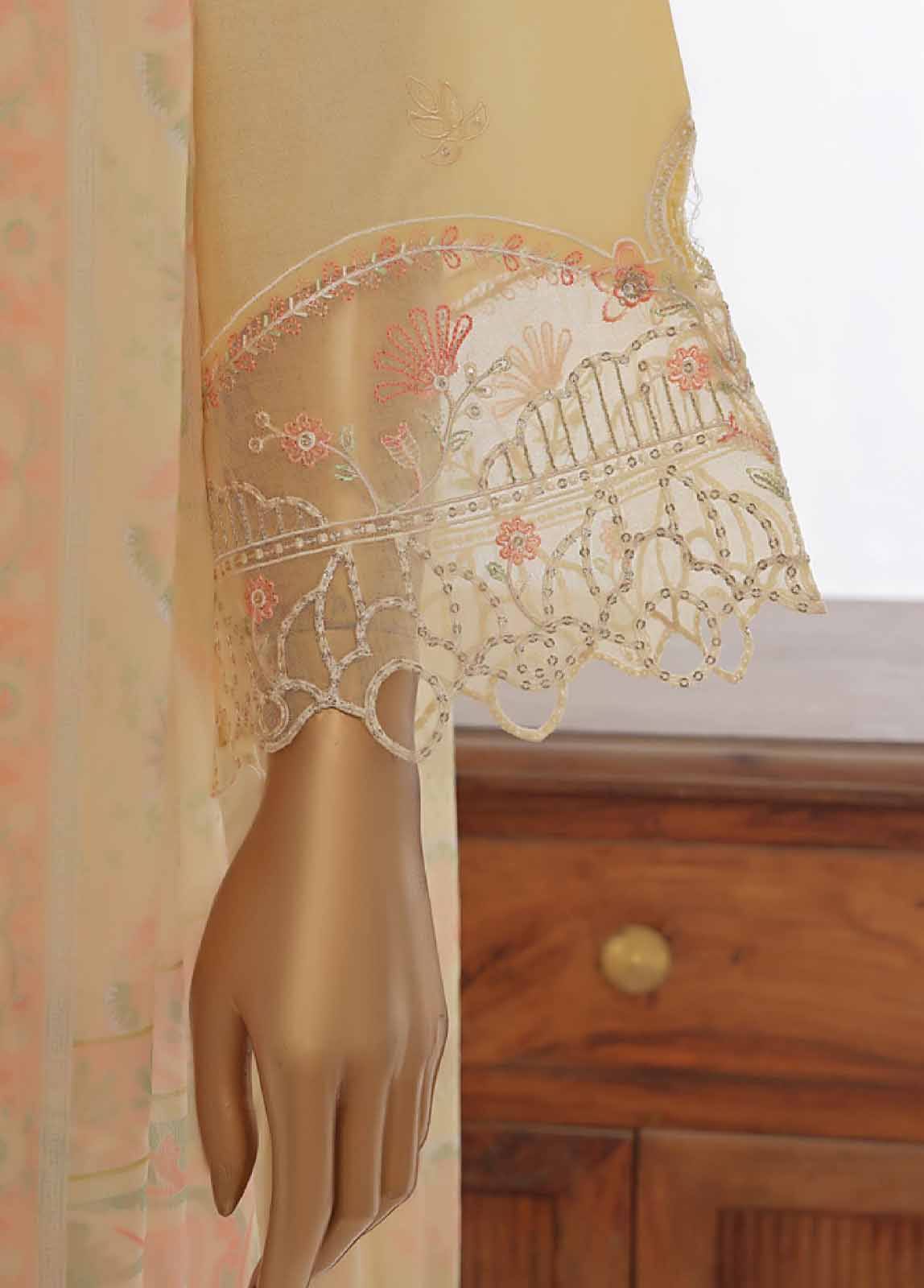 Bin Saeed Fabric - LF-EMB-019B- 3 Piece Embroidered Stitched Suit