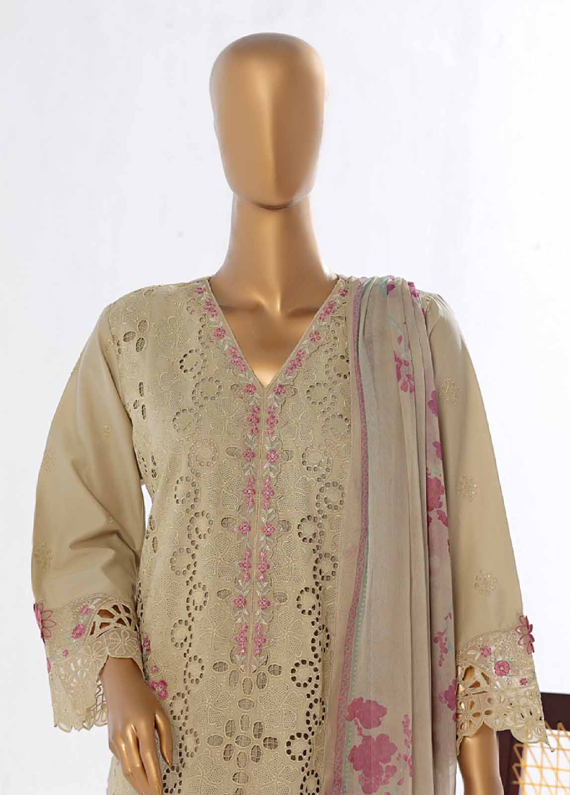Bin Saeed Fabric - LF-EMB-027B- 3 Piece Embroidered Stitched Suit