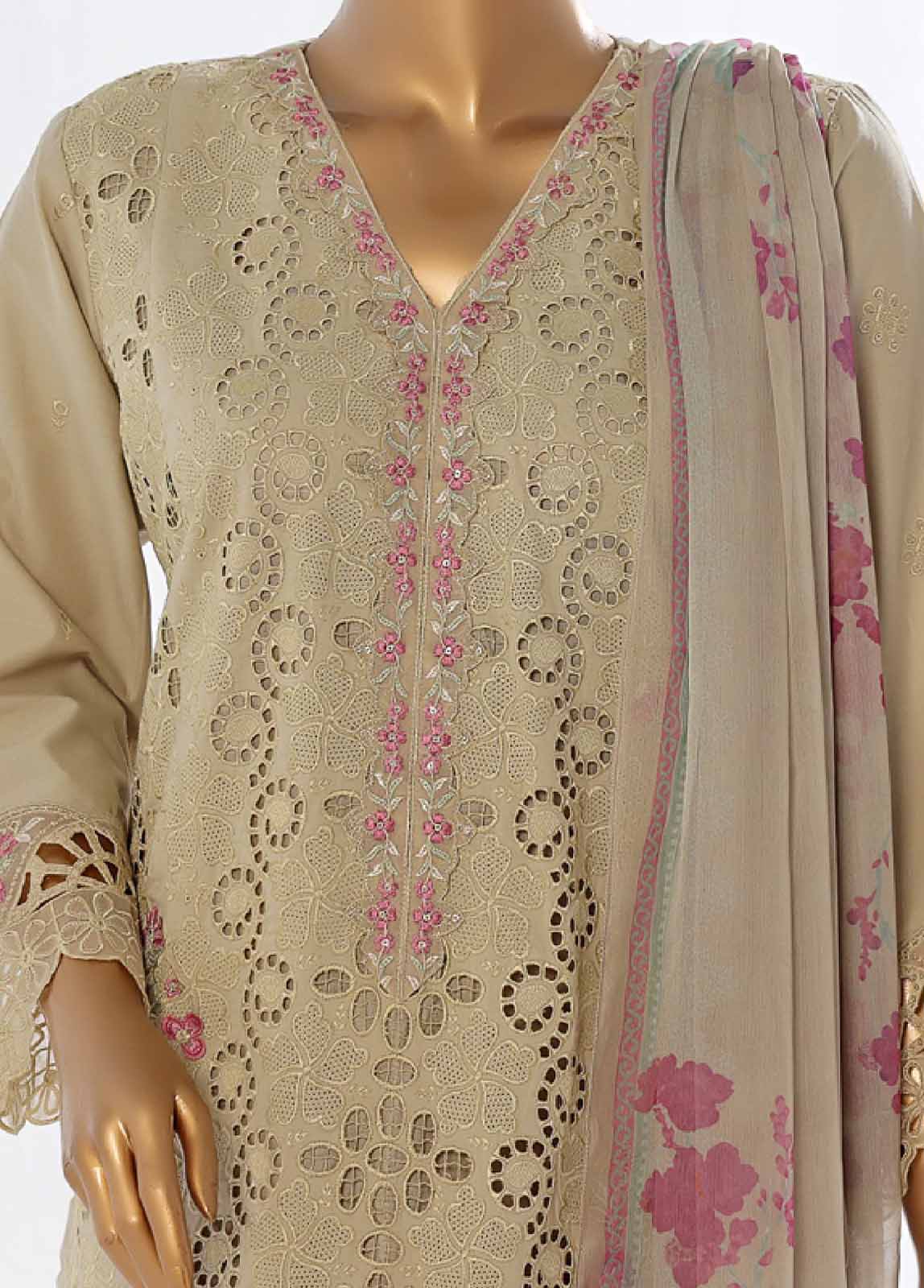 Bin Saeed Fabric - LF-EMB-027B- 3 Piece Embroidered Stitched Suit