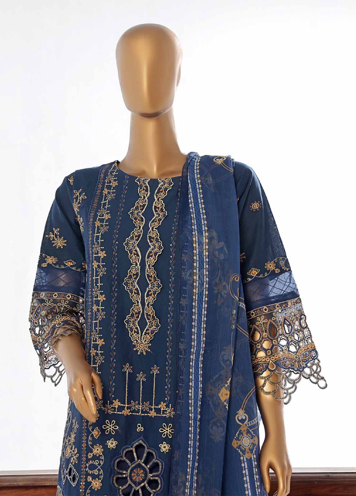 Bin Saeed Fabric - LF-EMB-046B- 3 Piece Embroidered Stitched Suit