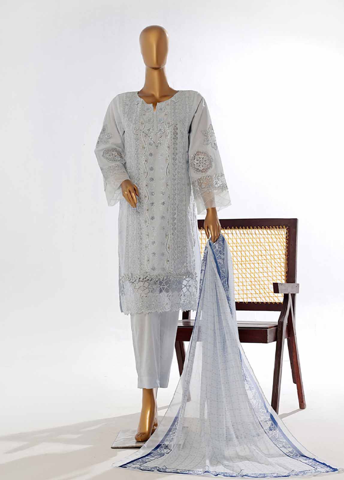 Bin Saeed Fabric - LF-EMB-065A- 3 Piece Embroidered Stitched Suit