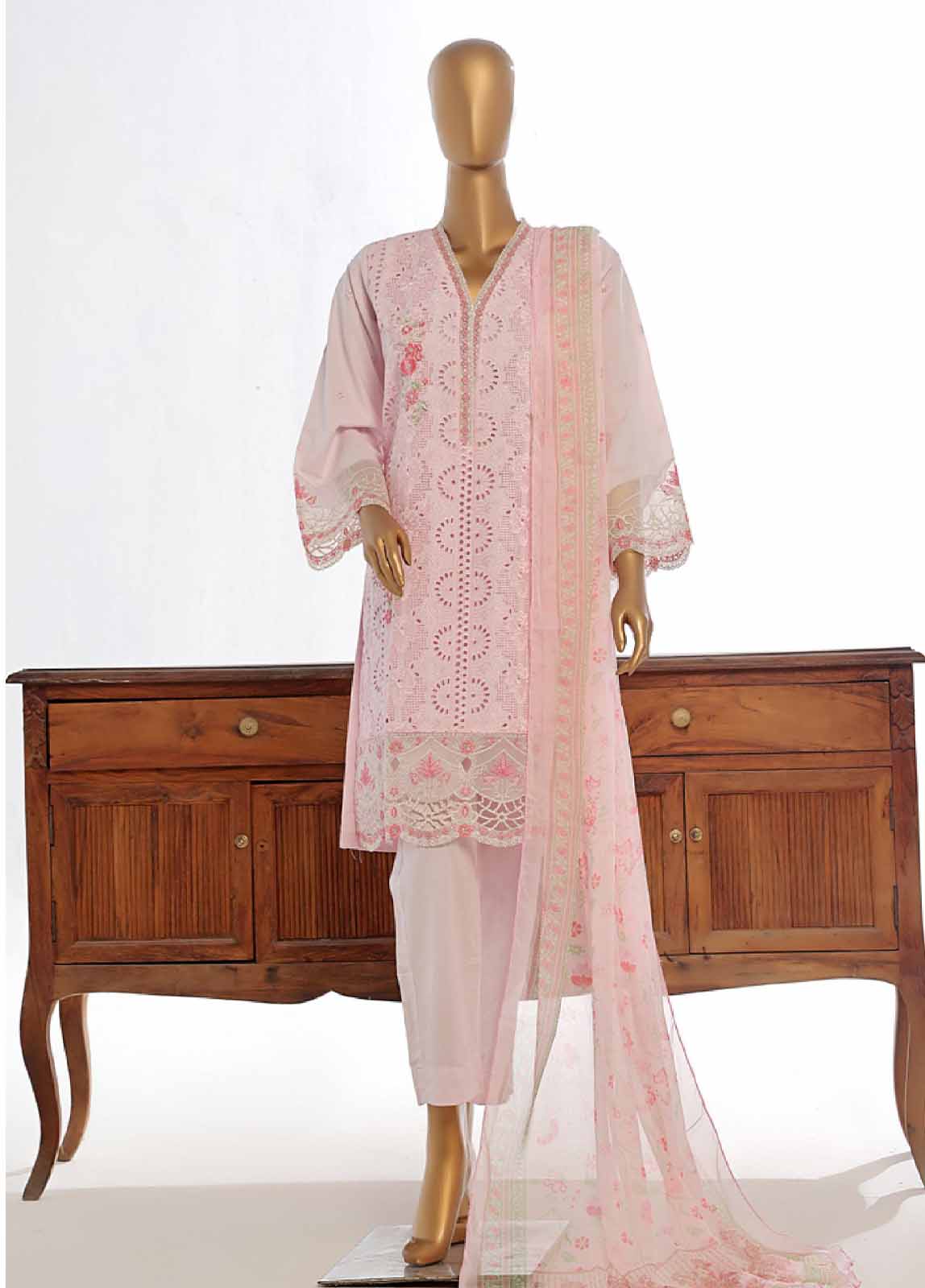 Bin Saeed Fabric - LF-EMB-088B- 3 Piece Embroidered Stitched Suit