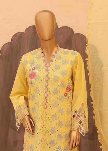 Bin Saeed Fabric - LF-HR-0135 B-3 Piece Chikankari Stitched Suit