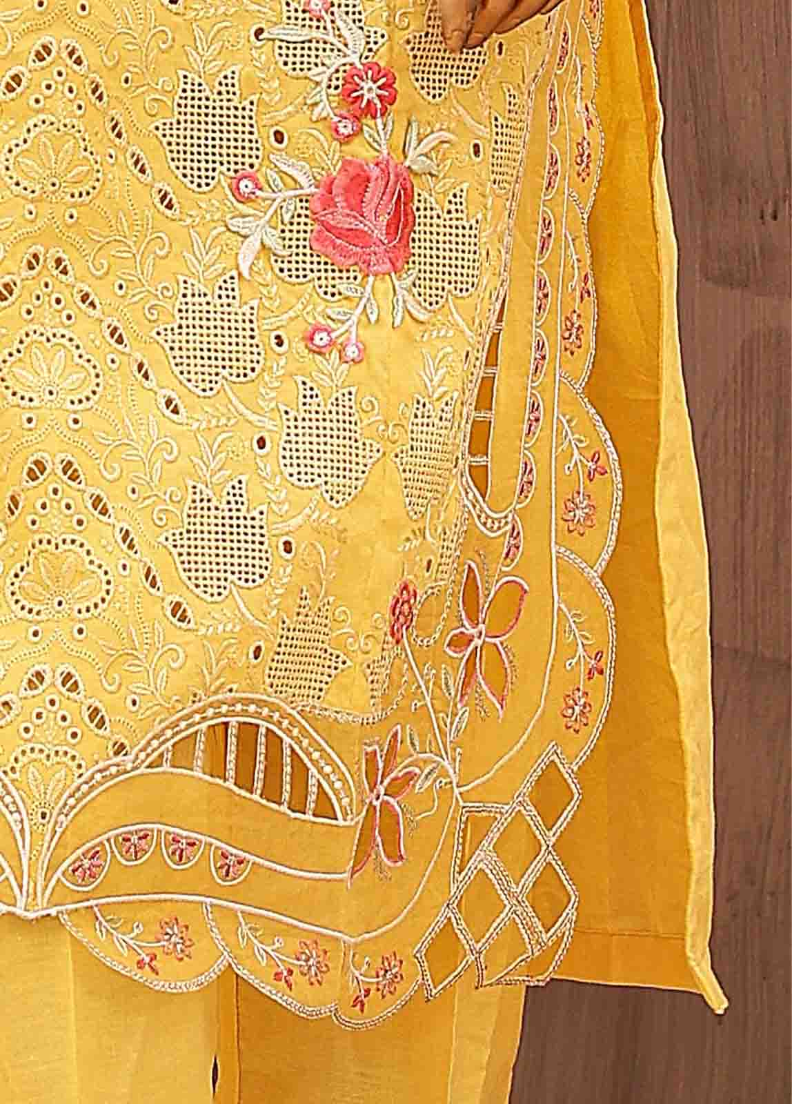 Bin Saeed Fabric - LF-HR-0135 B-3 Piece Chikankari Stitched Suit