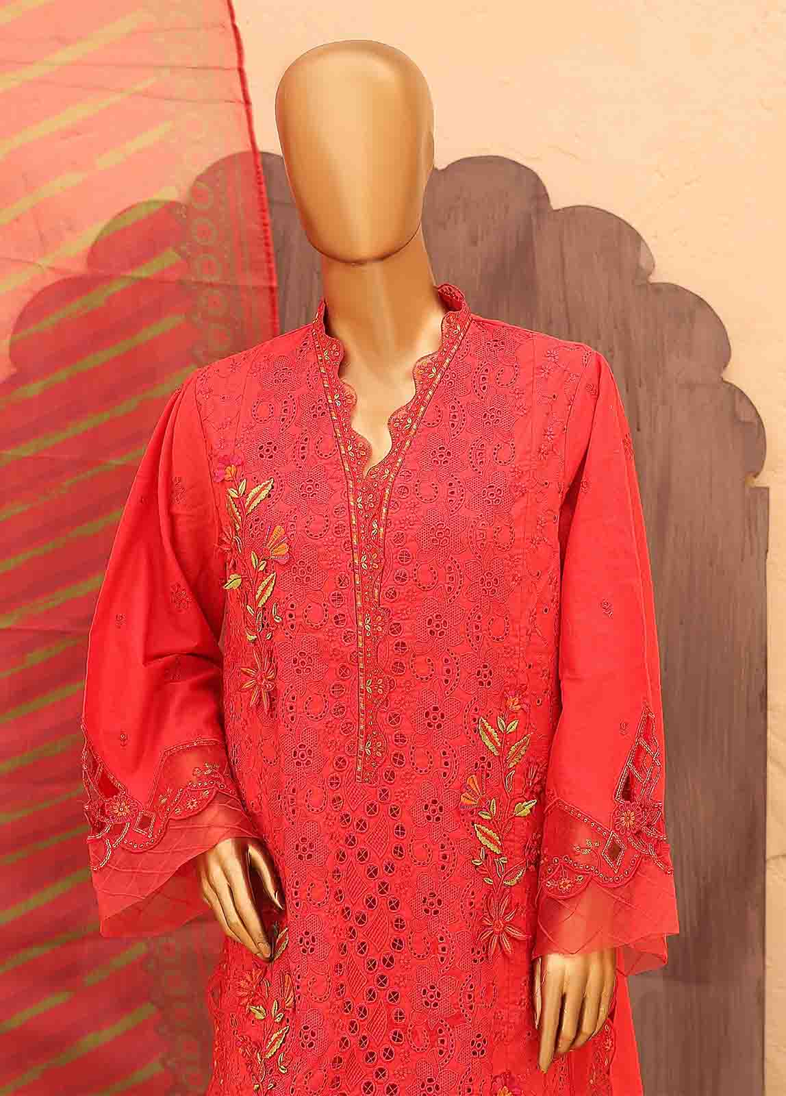 Bin Saeed Fabric - LF-HR-0138 B-3 Piece Chikankari Stitched Suit