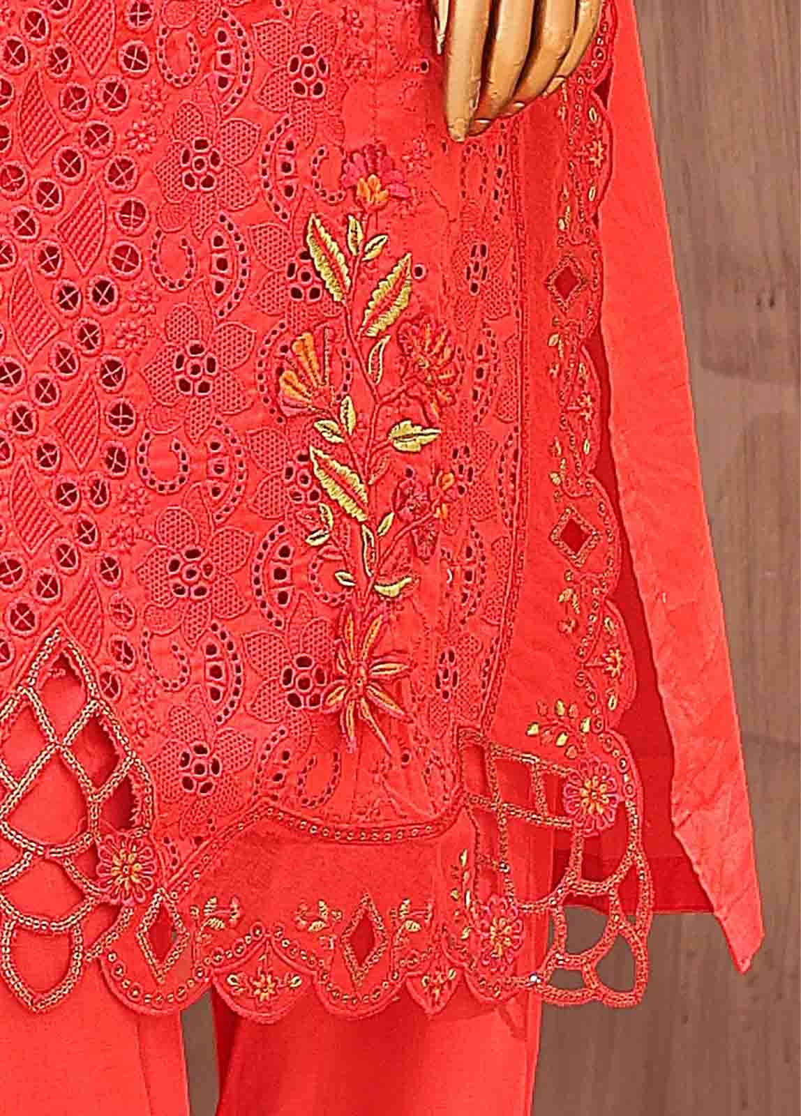 Bin Saeed Fabric - LF-HR-0138 B-3 Piece Chikankari Stitched Suit