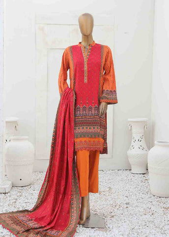 Bin Saeed Fabric - LIE-5620-3 Piece Linen Embroidered Stitched Suit