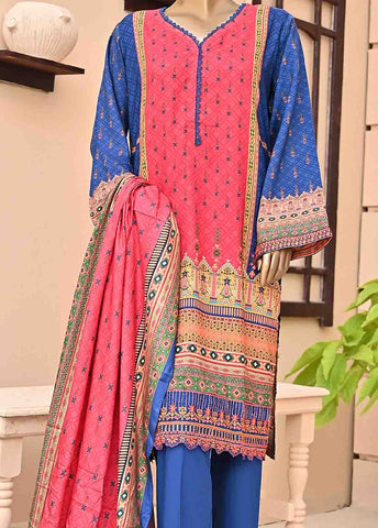 Bin Saeed Fabric - LIE-5621-3 Piece Linen Embroidered Stitched Suit