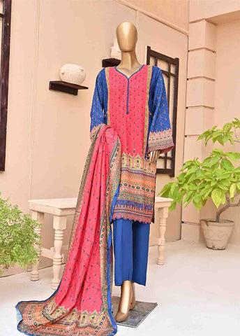 Bin Saeed Fabric - LIE-5621-3 Piece Linen Embroidered Stitched Suit