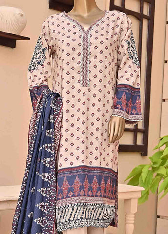Bin Saeed Fabric - LIE-5845-3 Piece Linen Embroidered Stitched Suit