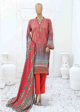 Bin Saeed Fabric - LIE-5956-3 Piece Linen Embroidered Stitched Suit