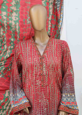 Bin Saeed Fabric - LIE-5956-3 Piece Linen Embroidered Stitched Suit