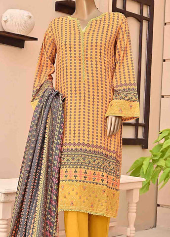 Bin Saeed Fabric - LIE-5964-3 Piece Linen Embroidered Stitched Suit