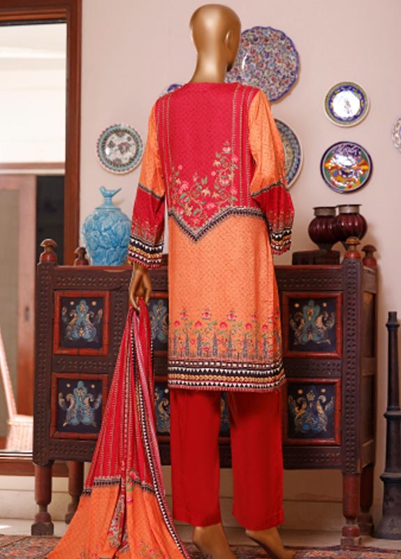 Bin Saeed Fabric - LIN-1999-3 Piece Linen Printed Suit