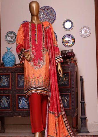 Bin Saeed Fabric - LIN-1999-3 Piece Linen Printed Suit