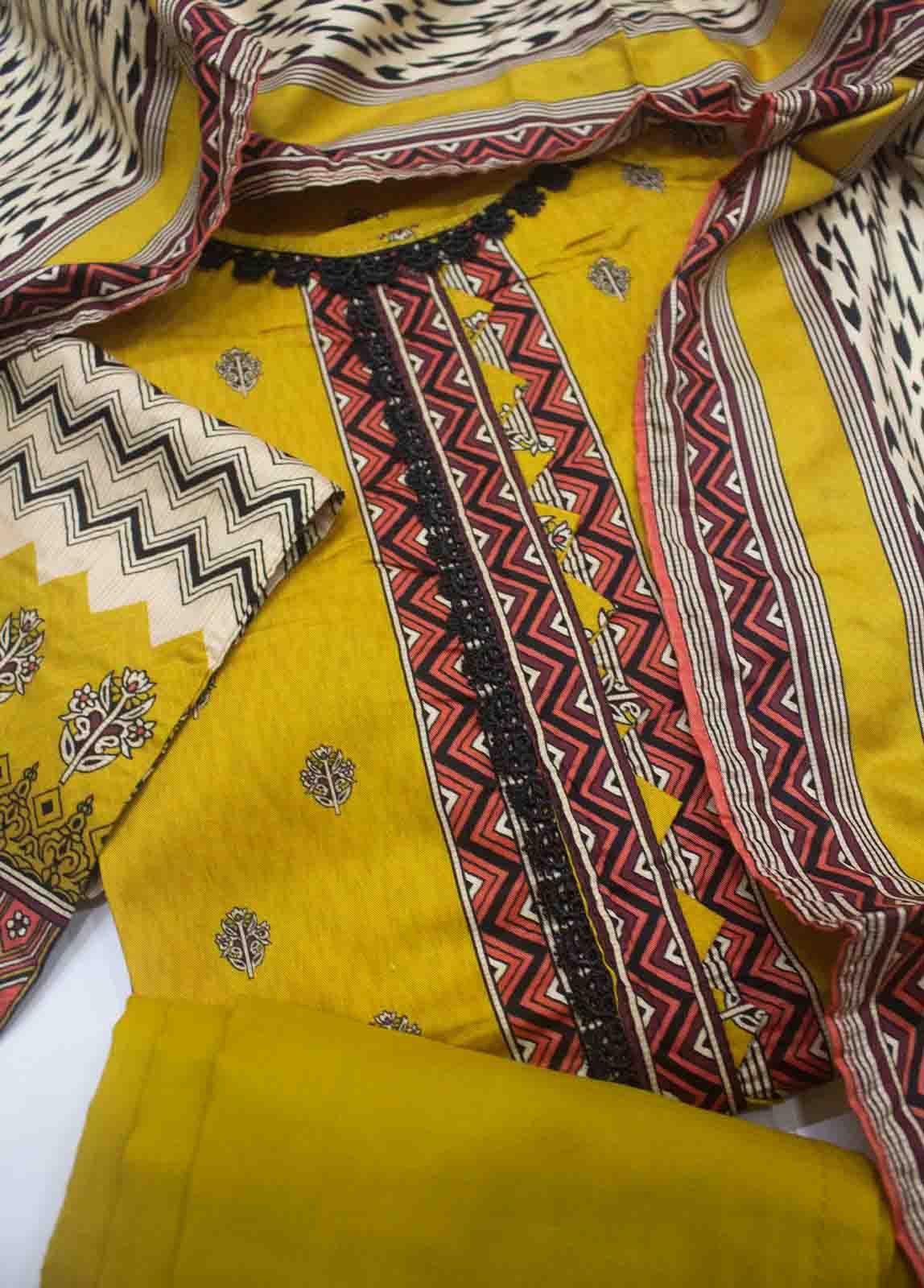 Bin Saeed Fabric - LIN-5149-3 Piece Linen Printed Suit