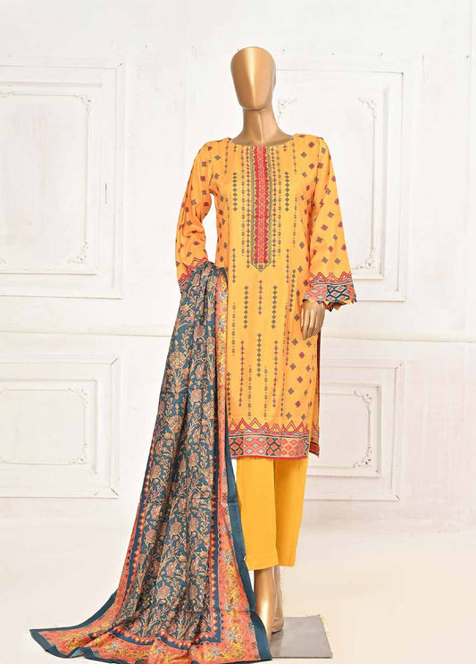 LIN-5440-3 Piece Linen Printed Stitched Suit