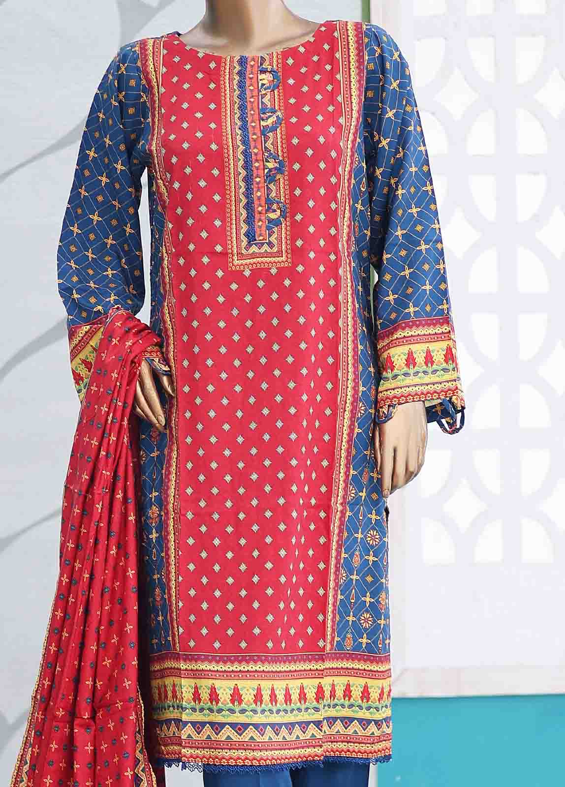 Bin Saeed Fabric - LIN-5444-3 Piece Linen Printed Suit