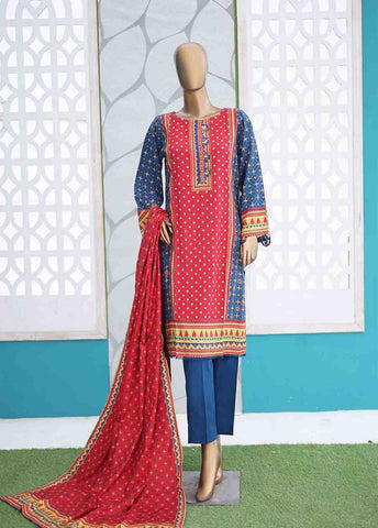 Bin Saeed Fabric - LIN-5444-3 Piece Linen Printed Suit