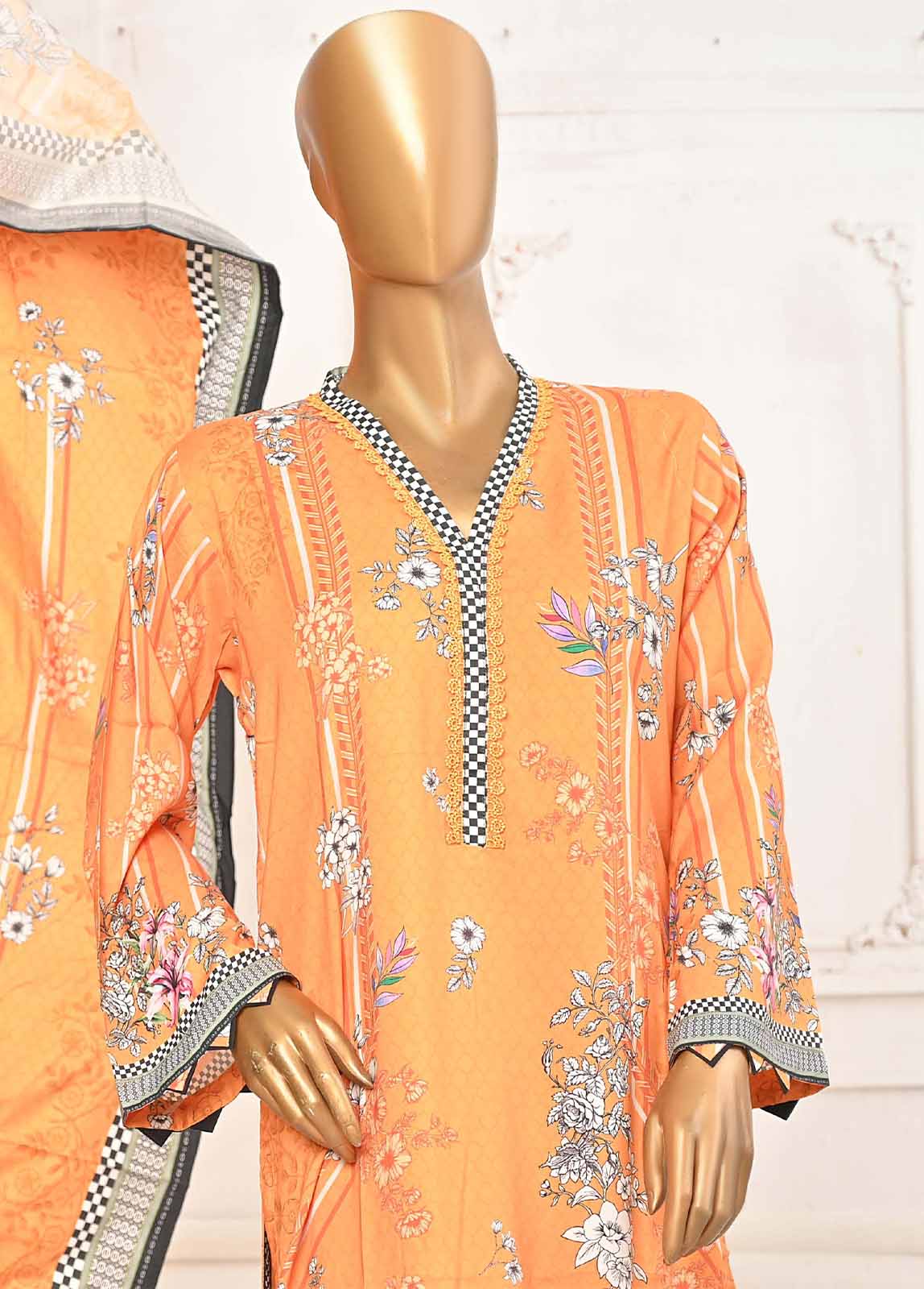 Bin Saeed Fabric - LIN-5622-3 Piece Linen Printed Stitched Suit