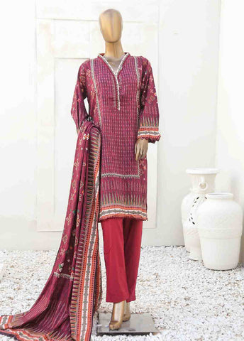 Bin Saeed Fabric - LIN-5623- 3 Piece Printed Linen Stitched Suit