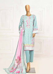 LIN-5624-3 Piece Linen Printed Stitched Suit