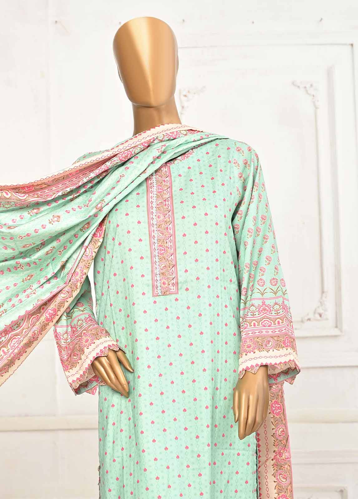 Bin Saeed Fabric - LIN-5626-3 Piece Linen Printed Stitched Suit