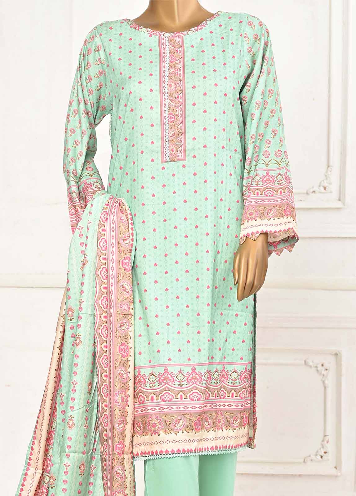 Bin Saeed Fabric - LIN-5626-3 Piece Linen Printed Stitched Suit