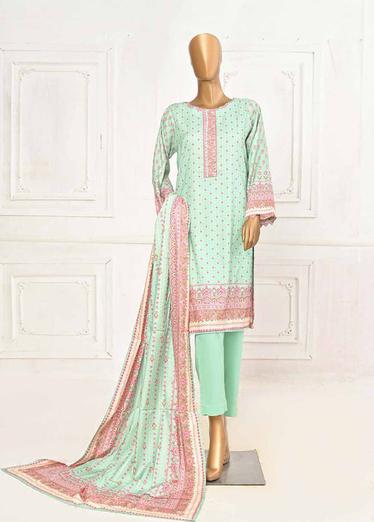 LIN-5626-3 Piece Linen Printed Stitched Suit